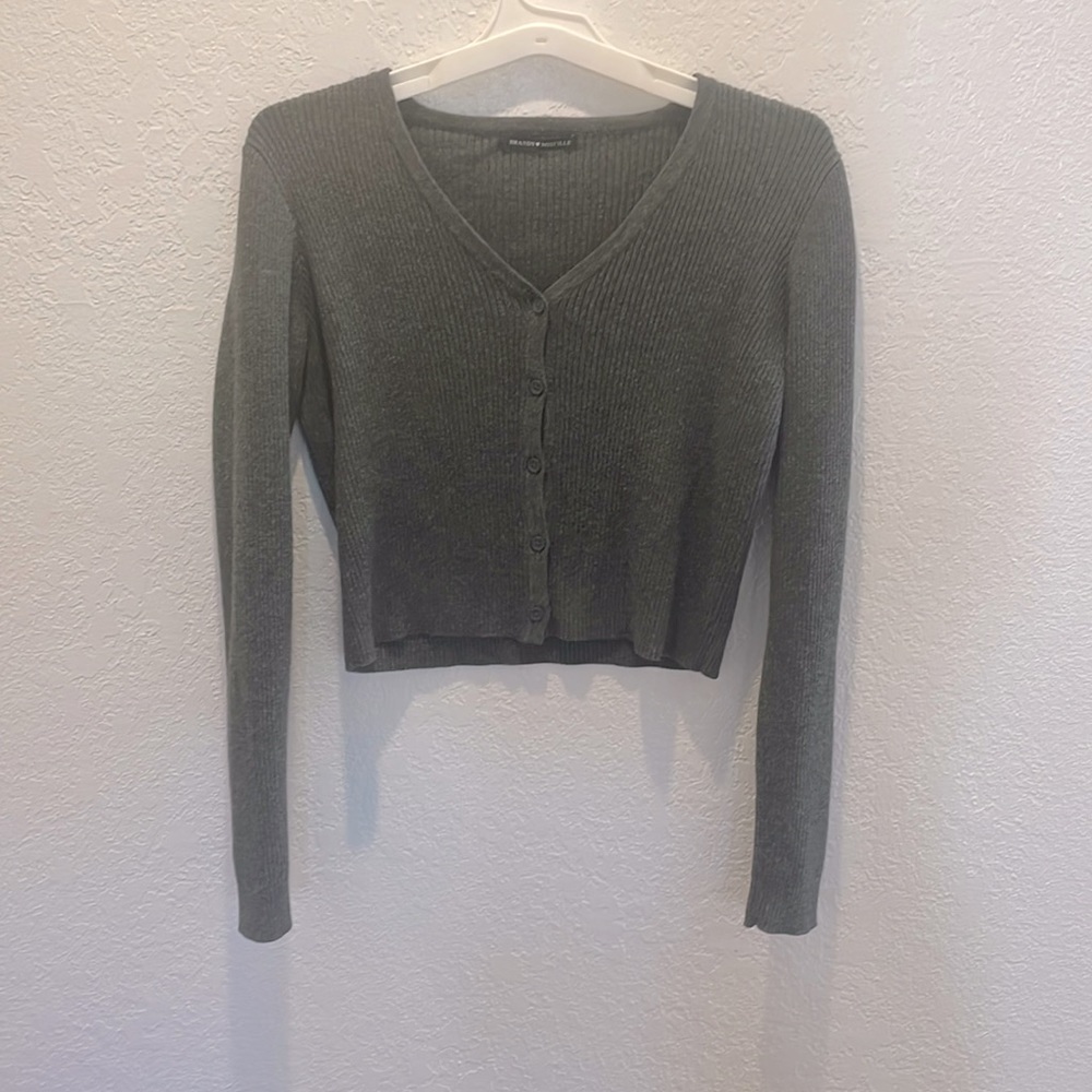 Brandy Melville, cardigan, gray, small